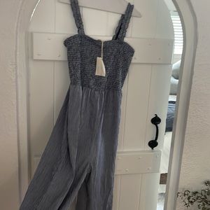 NWT Blue and white stripe summer jumpsuit